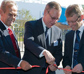 (Left to right) Kalevi Niemi – Managing Director, Hägglunds SA; His Excellency Ambassador Anders Möllander – ambassador of Sweden; Per Nordgren – president and CEO of Hägglunds Drives Group